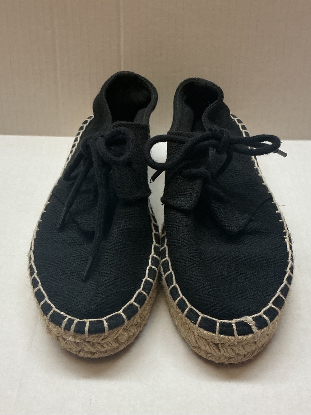Women’s Black Espadrille Platform Sneakers Size 7
